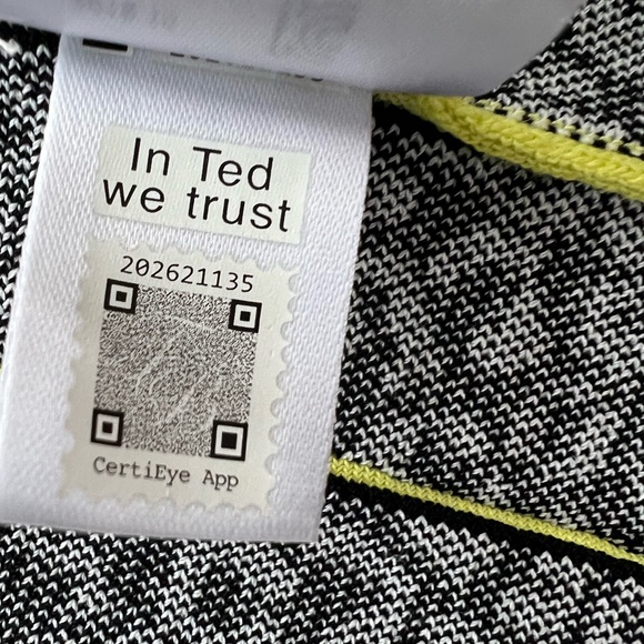 Ted Baker Animal Print Skater Dress Black White Pleated, New w/ Tags, Size 3 (8) - Picture 9 of 12